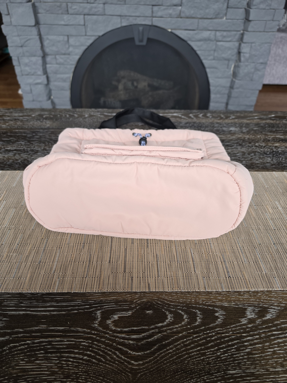 Quilted Puffer Tote Bag - Blush Pink - Picture 4 of 4